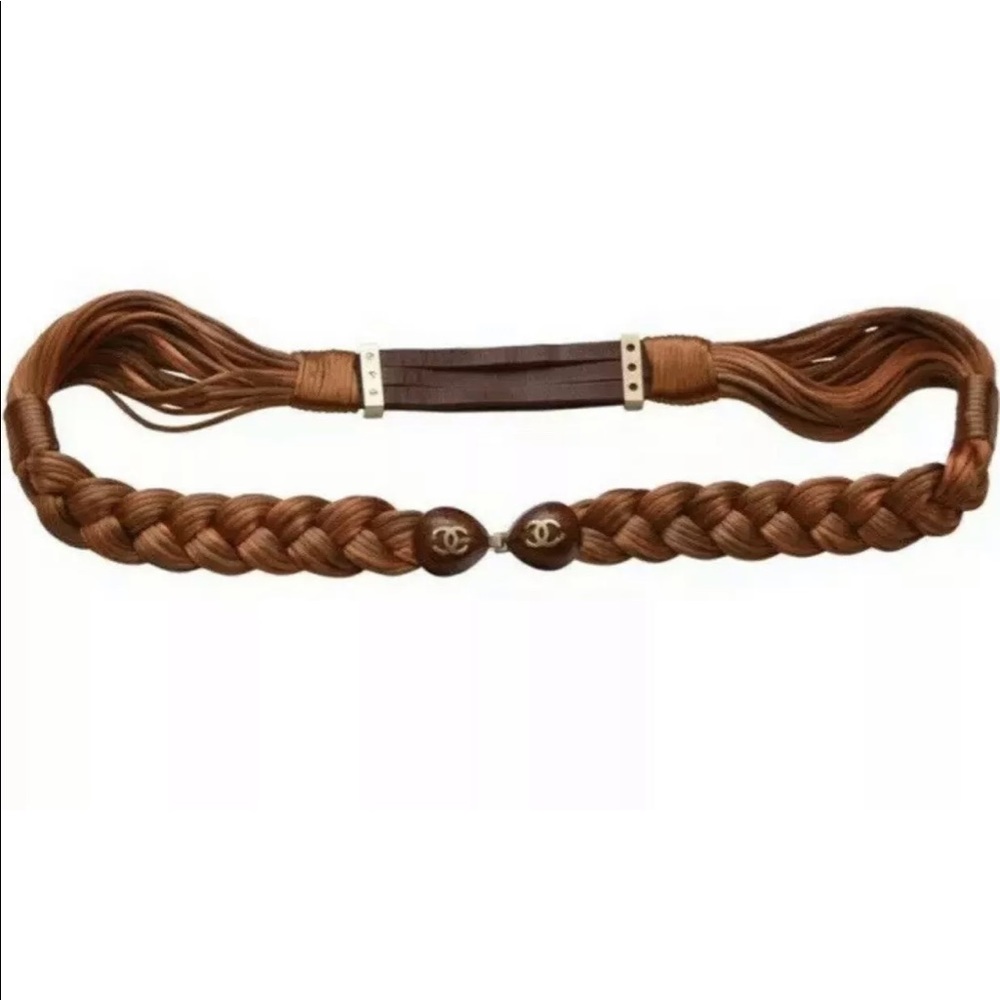 Chanel burnt orange silk belt. Size 30-34 - Picture 4 of 9